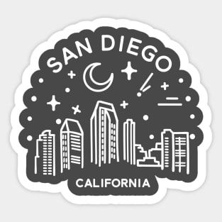 San Diego California Minimal Sticker